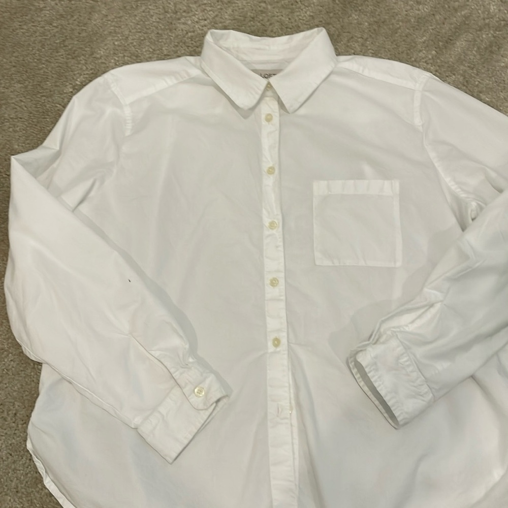 Loft cotton boyfriend shirt